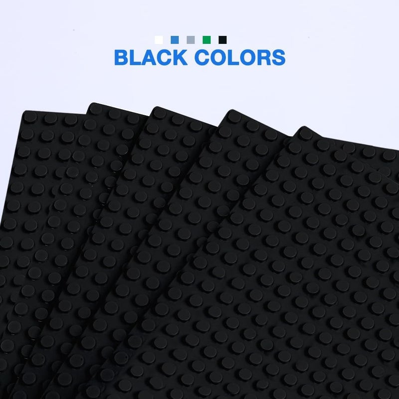 MANNIDOO Peel-and-Stick Baseplates, 10 Packs 10" x 10“ Classic Adhesive Building Base Plates for Walls and Tables - Compatible with All Major Brands (Black) - Image 4